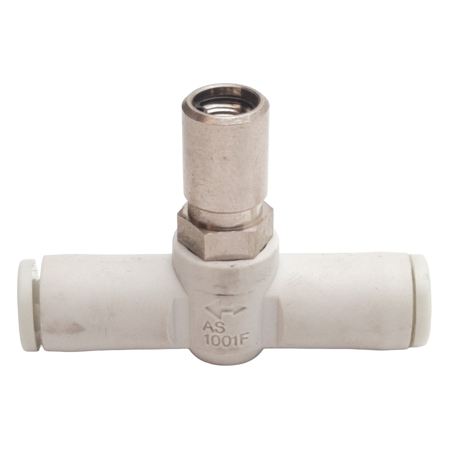 Used Lot of 3 SMC AS1001F-04D Pneumatic Fitting, ø4mm x ø4mm One-Touch Tube, 1MPa