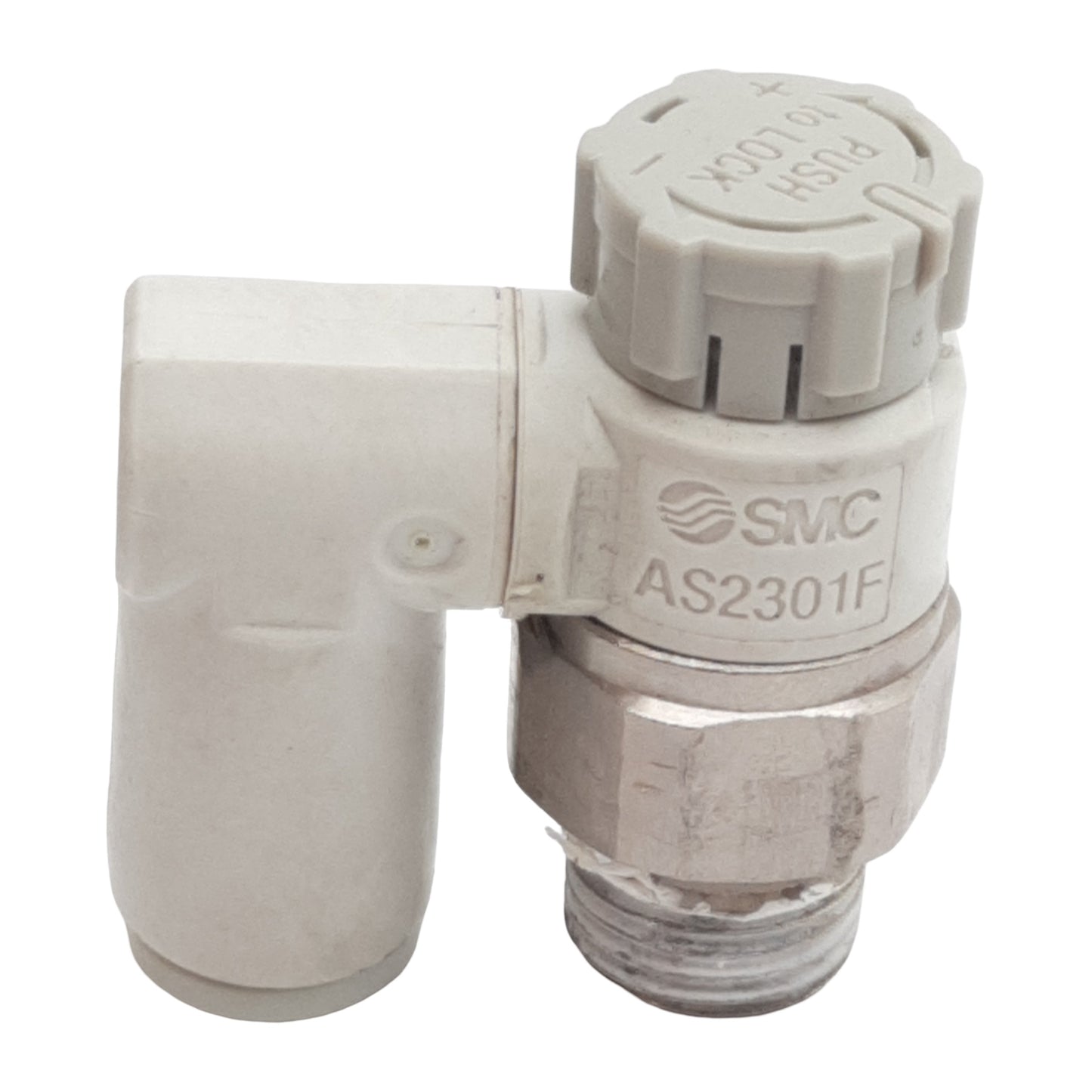 Used Lot of 4 SMC AS2301F-01-06SA Pneumatic Elbow Fitting, ø6mm Tube, 1/8in NPT, 1MPa