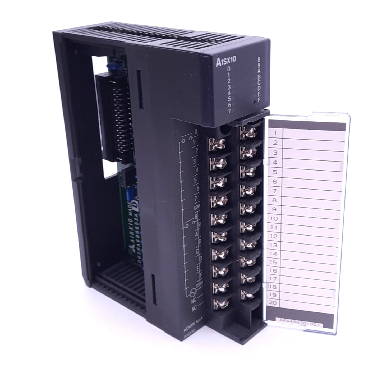 Used Mitsubishi A1SX10 Input Unit for MELSEC-A, 16 Digital Inputs, 100-120VAC, 6mA