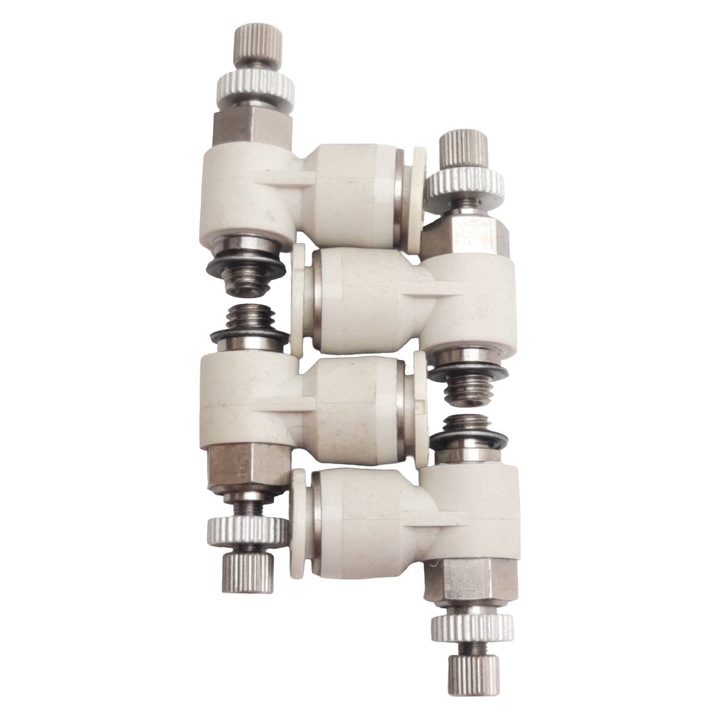 Used Lot of 4 Pisco JNC6-M5 Pneumatic Elbow Fitting, ø6mm Tube, M5 Male, 130psi