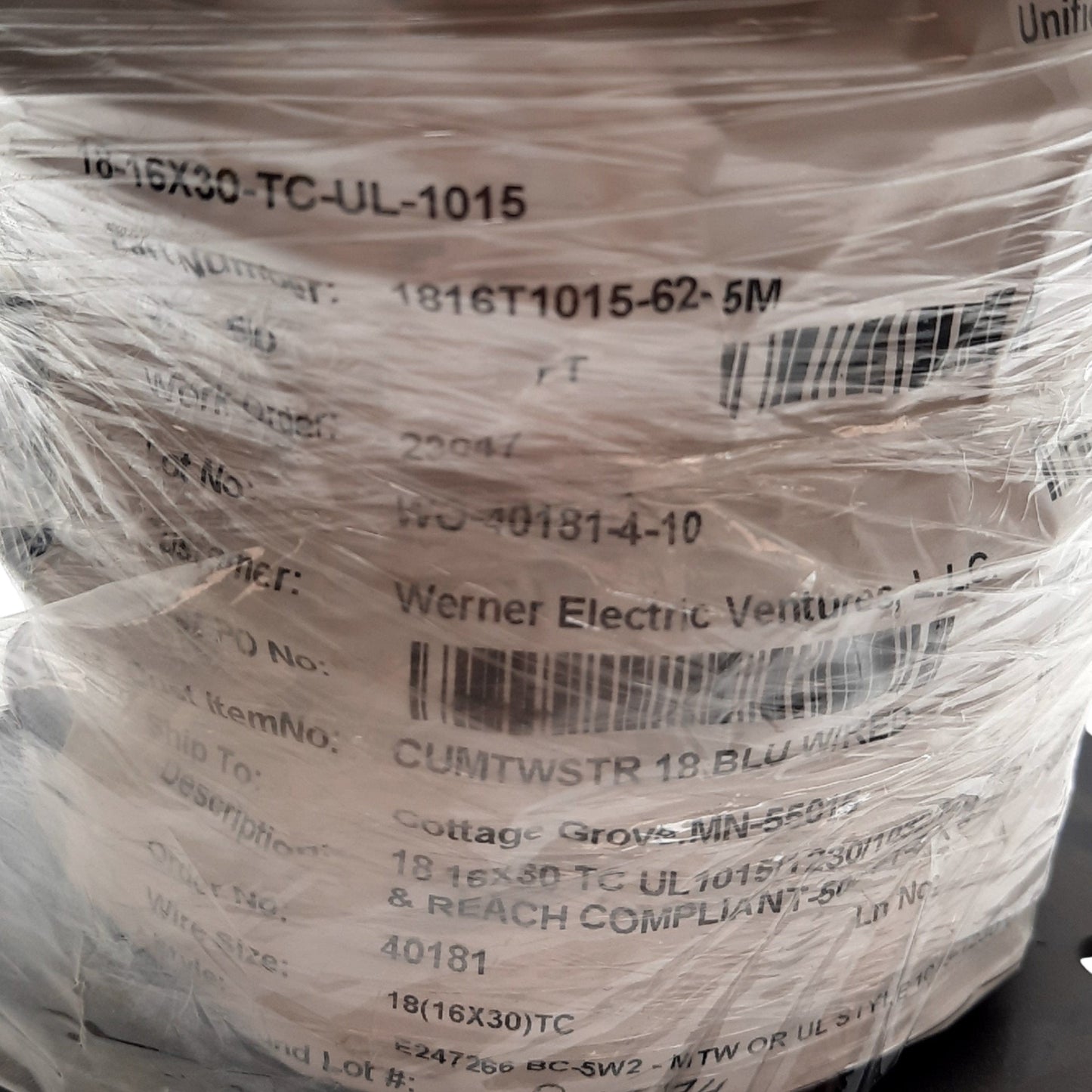 New Unified Wire and Cable 1816T1015-62-5M Hook-Up Wire, 18 Gauge 16/30 500' TC