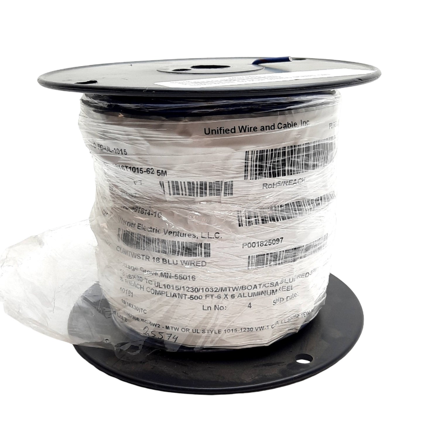 New Unified Wire and Cable 1816T1015-62-5M Hook-Up Wire, 18 Gauge 16/30 500' TC