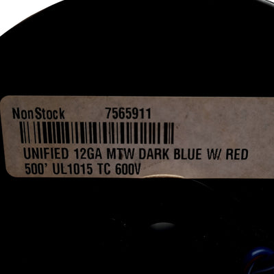 New Unified Wire and Cable UL1015 Hook-Up Wire, 12 Gauge 500 Feet TC 600V