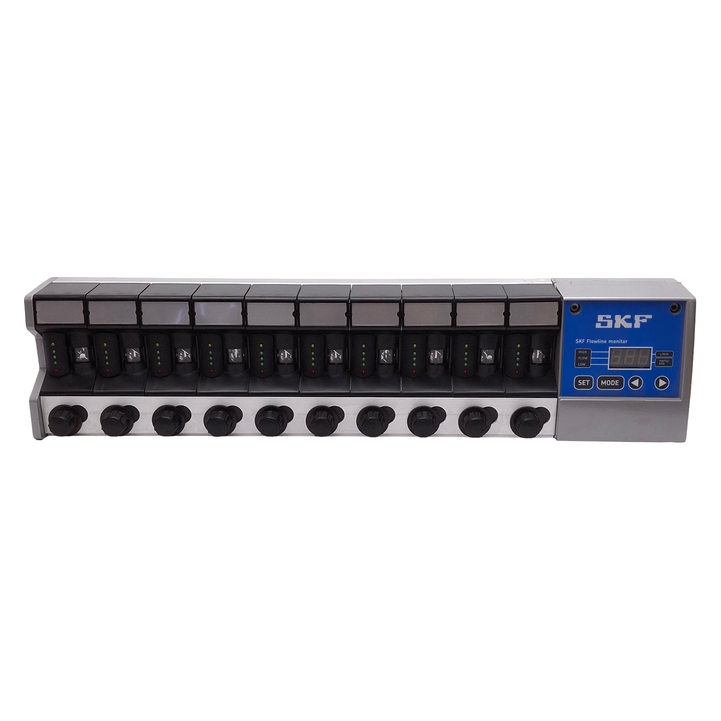 Used SKF FL15-10-U Flowline Monitor, 10-Station, 0.1-15L/min, NPT1/2, 20-36VDC/24VAC