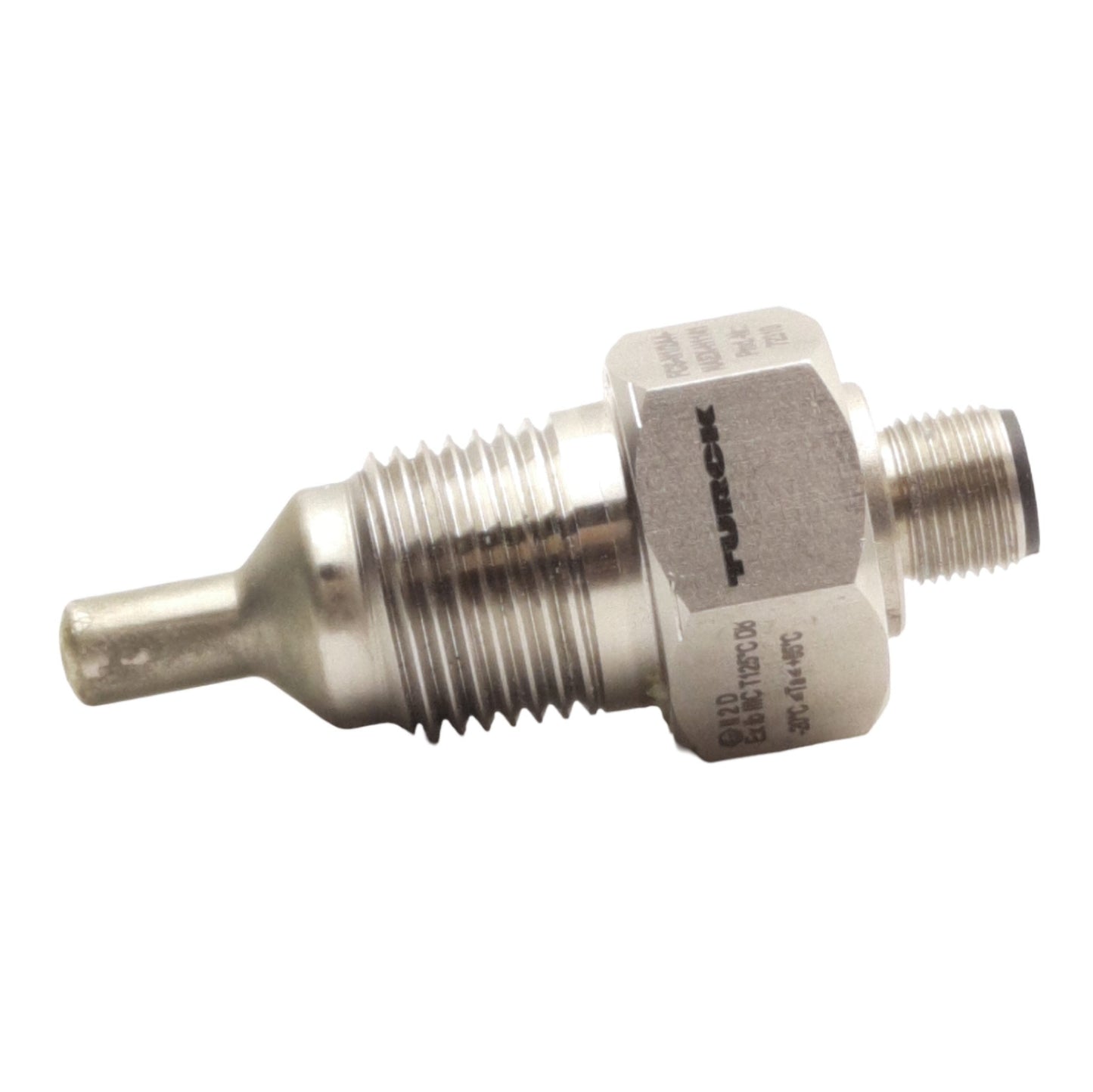 Used Turck FCS-N1/2A4-NAEX-H1141 Flow Monitoring Sensor 1-200cm/s, 1/2in NPT, M12 4-P