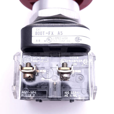 Used Allen Bradley 800T-FXA5 Push/Pull E-Stop Switch, ø30mm, 2NCLB 600VAC 10A Contact