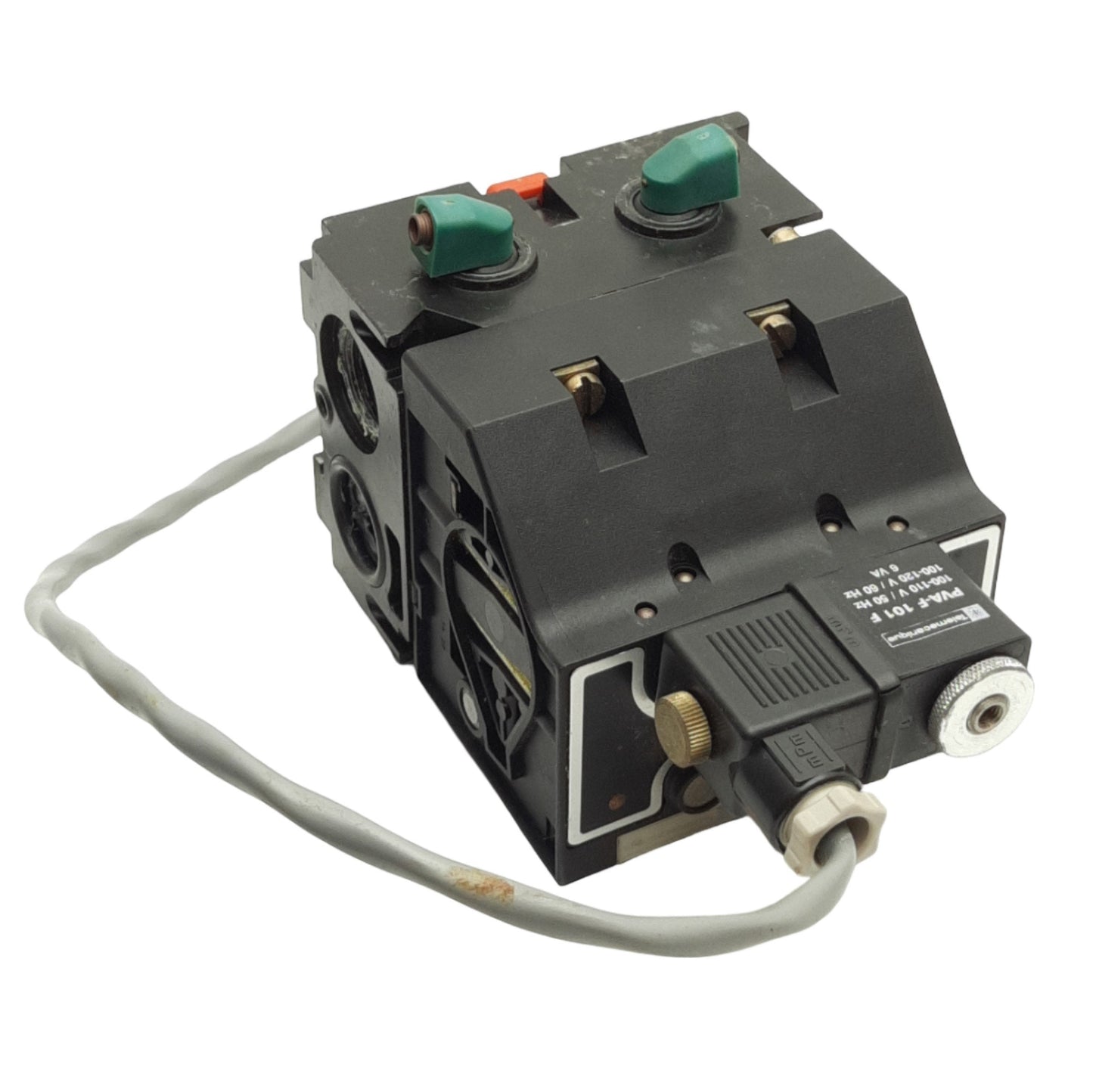 Used Telemecanique PVD-E2412 Power Valve G1/2 & 3/8, Spring Return, 120VAC Coil