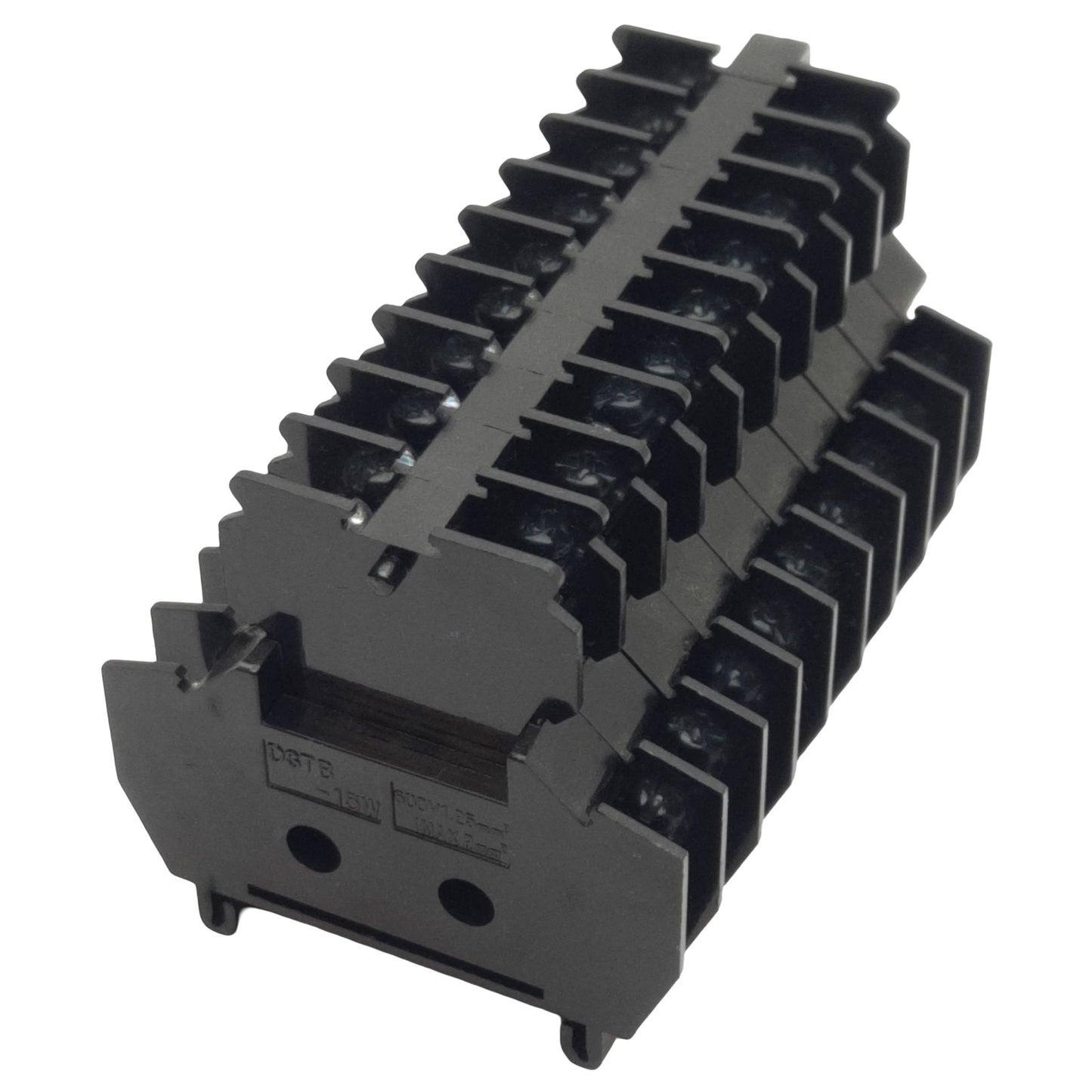 Used Lot of 10 DSE DSTB-15W Terminal Blocks, 2-Level, 4-Position, 600V 15A