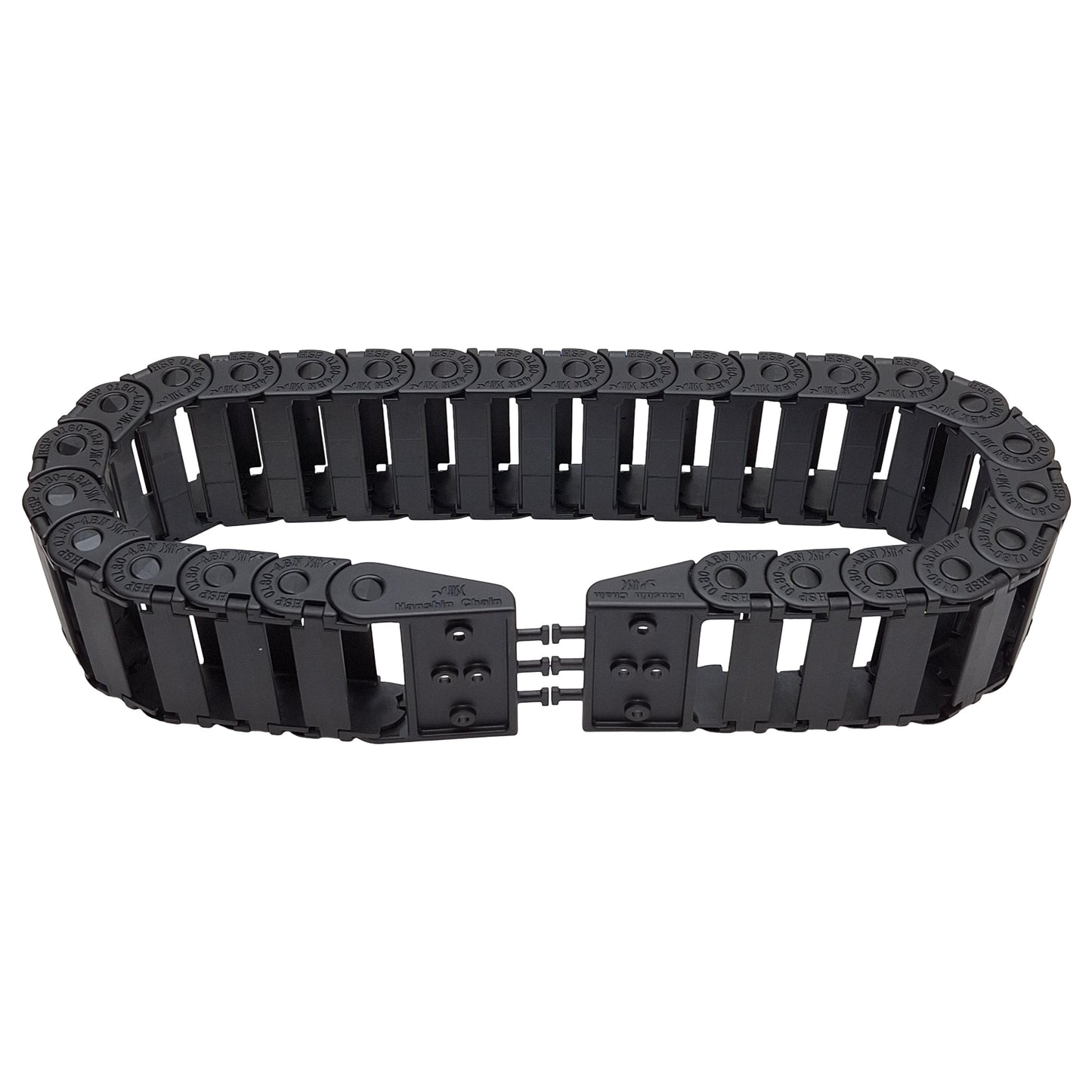 Used Hanshin HSP0180-4BN Energy Chain 40x15mm Inner, 37mm Bending Radius, 22.5in Long