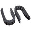 Used Lot of 2 Hanshin HSP0180-2BN Energy Chain 25x14mm Inner, 37mm Radius, 14.75in