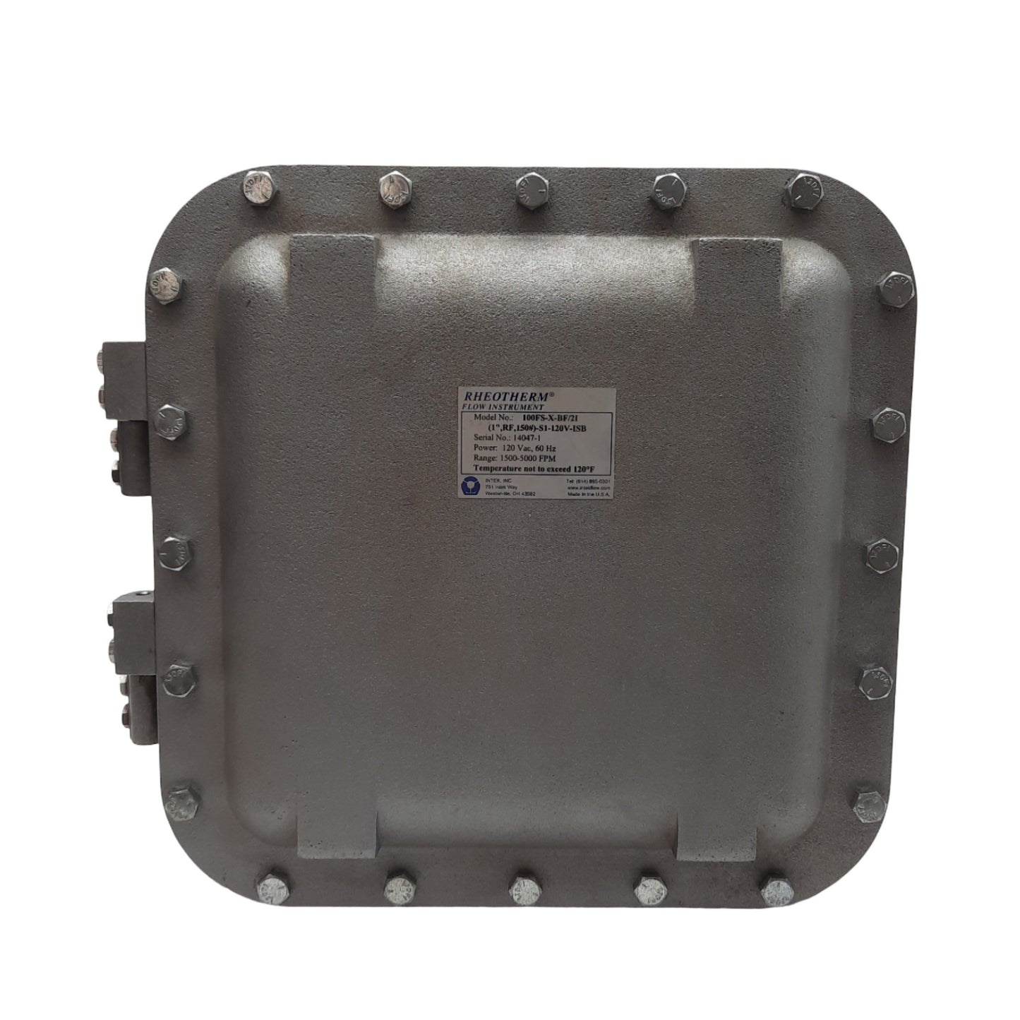 New Intek Rheotherm 100FS-X-BF/21(1", RF, 150#)-S1-120V-ISB Flow Sensor Transducer