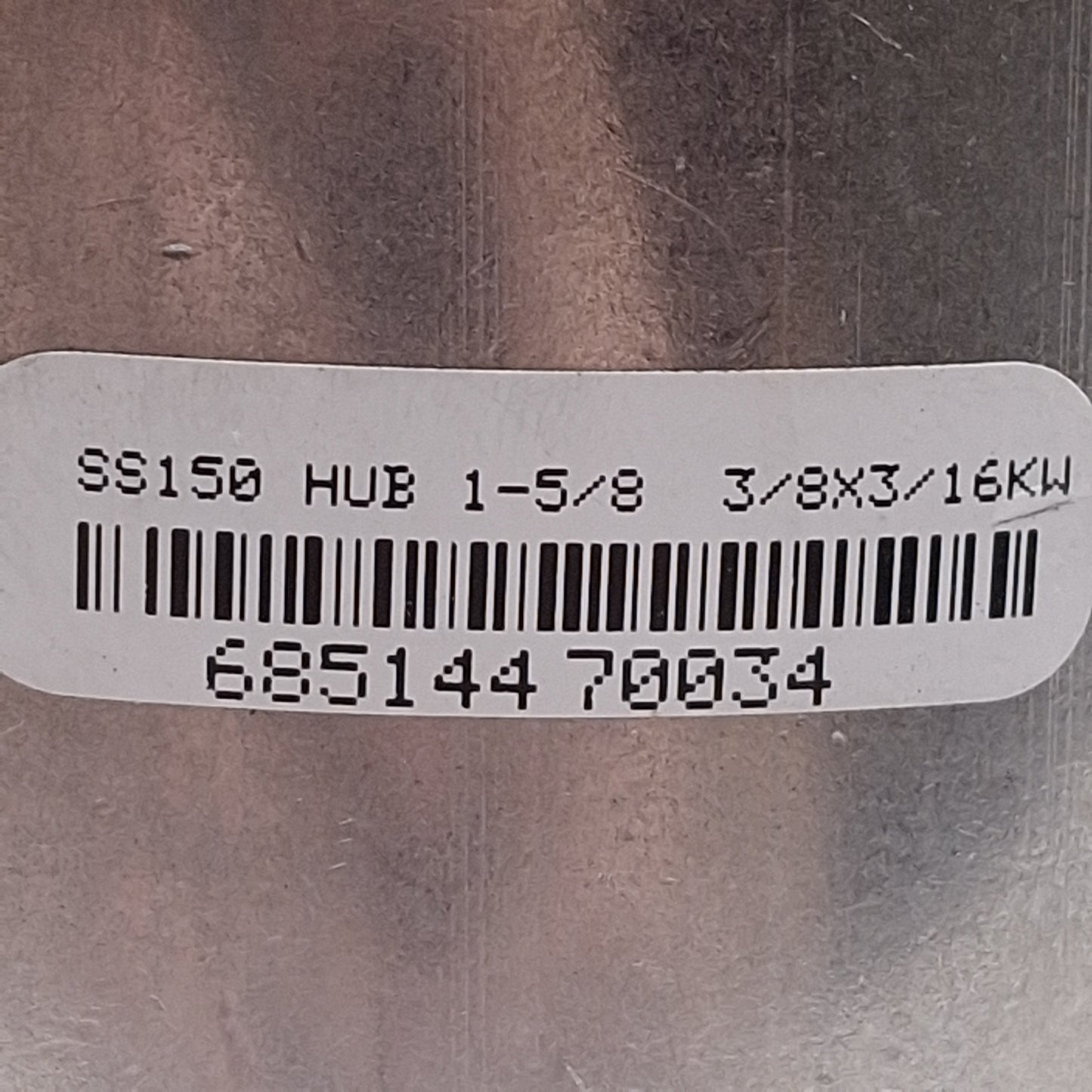 Used Lovejoy SS150 HUB 1-5/8 3/8x3/16KW Jaw Style Coupling Half, ø1-5/8in Bore
