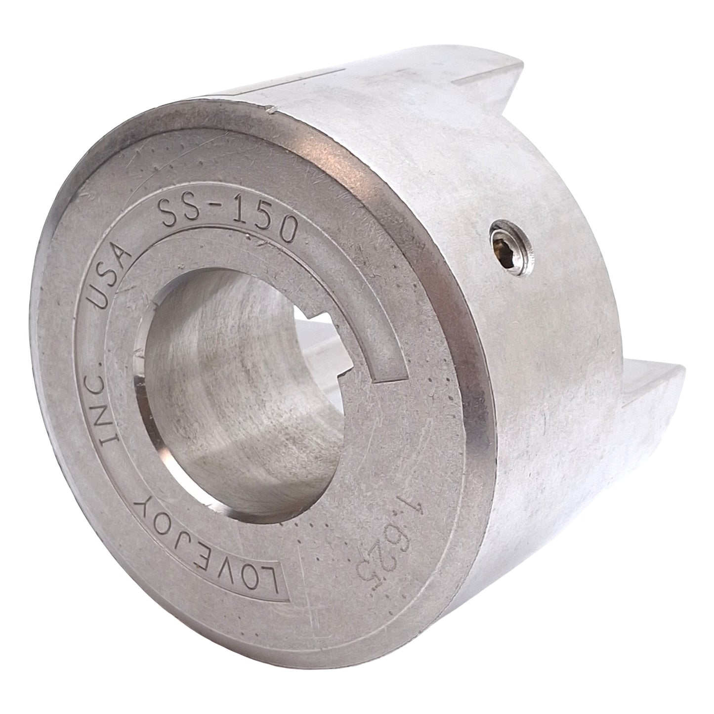 Used Lovejoy SS150 HUB 1-5/8 3/8x3/16KW Jaw Style Coupling Half, ø1-5/8in Bore