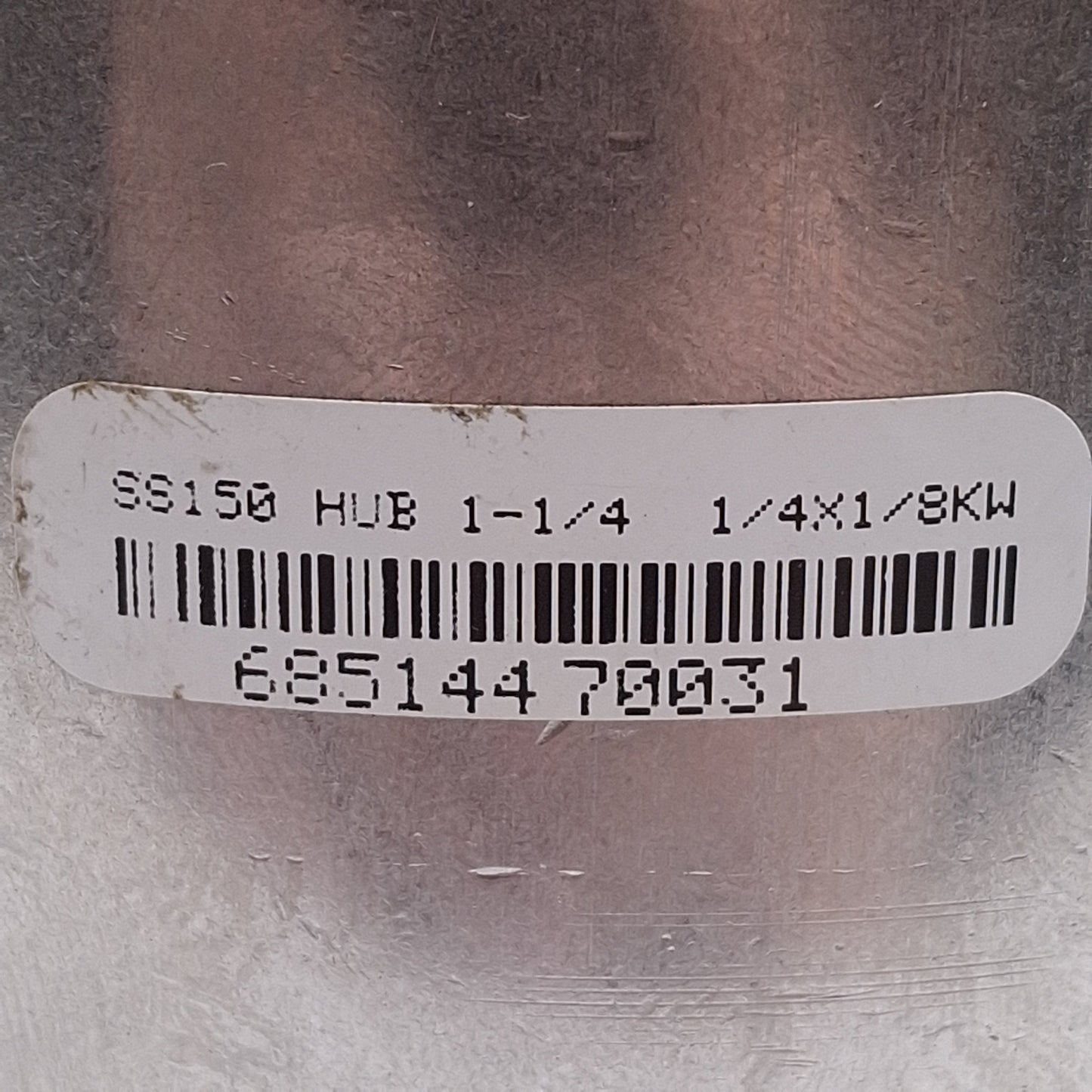 Used Lovejoy SS150 HUB 1-1/4 1/4x1/8KW Jaw Style Coupling Half, ø1-1/4in Bore