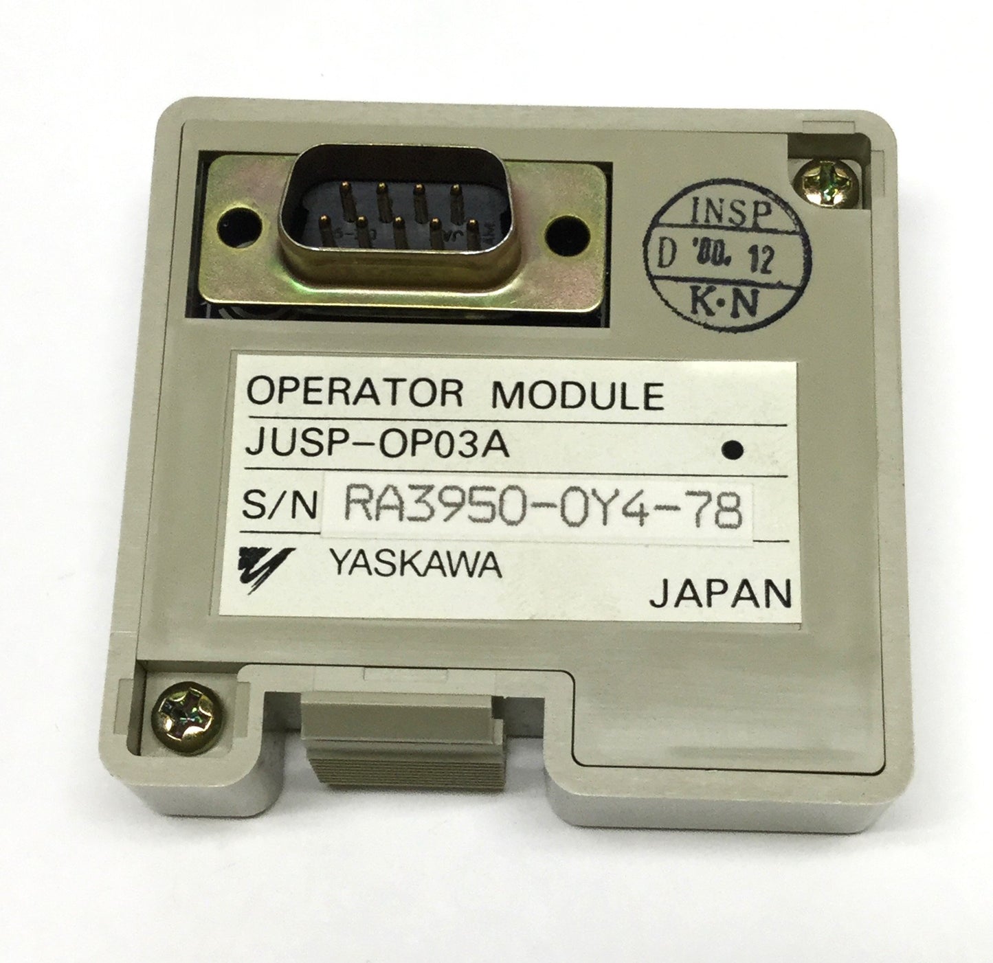 Used Yaskawa JUSP-OP03A SERVOPACK Digital Operator Module, Mounted Type, 9-Pin Dsub