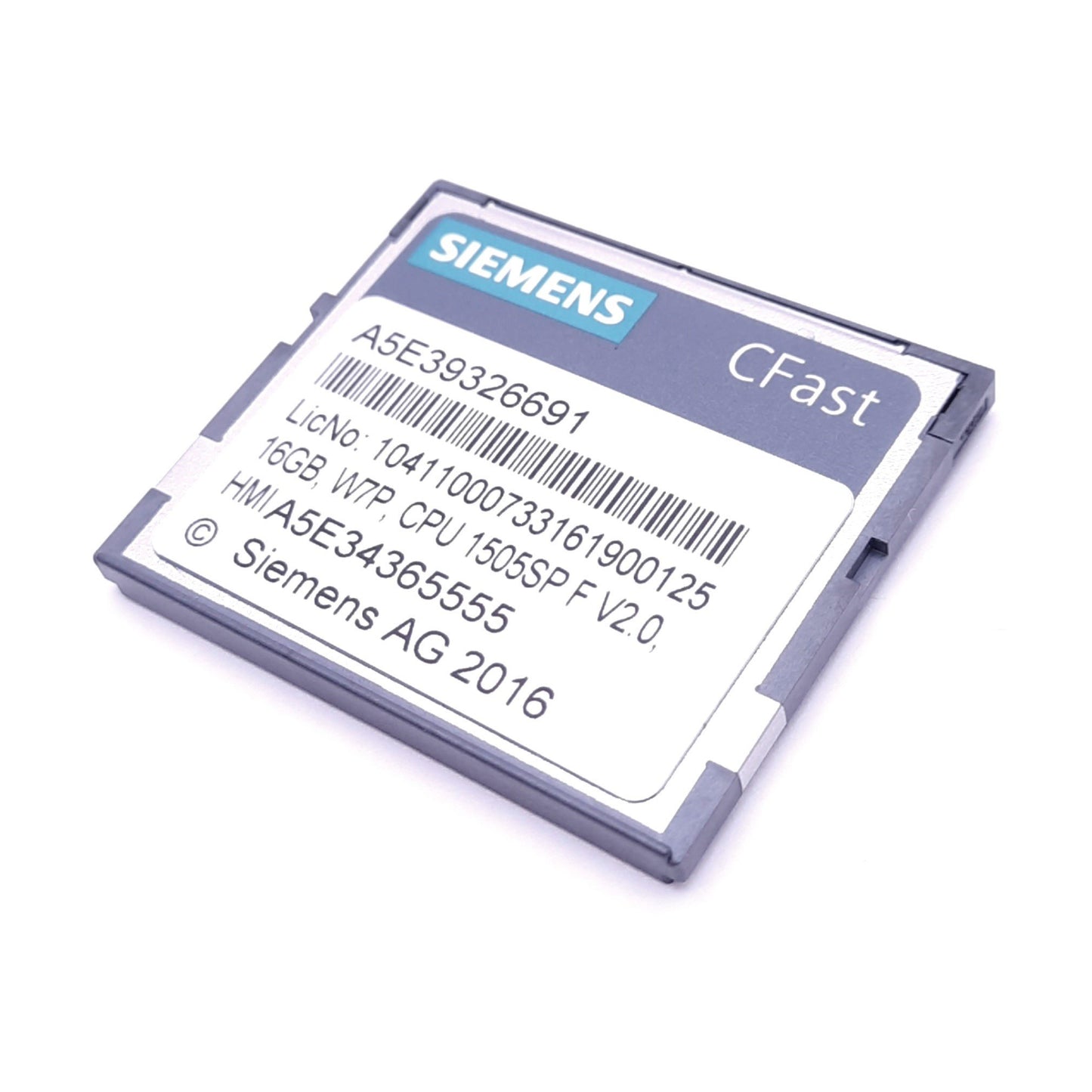 Used Siemens 6ES7648-2BF10-0XJ0 CFast Memory Card for SIMATIC CPU, 16GB, 100MB/s
