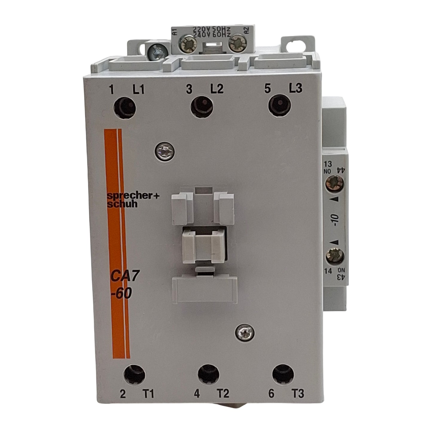 Used Sprecher + Schuh CA7-60-00 Contactor, 3-Pole, 60A, 50HP @ 3Ø 575VAC, 240VAC Coil