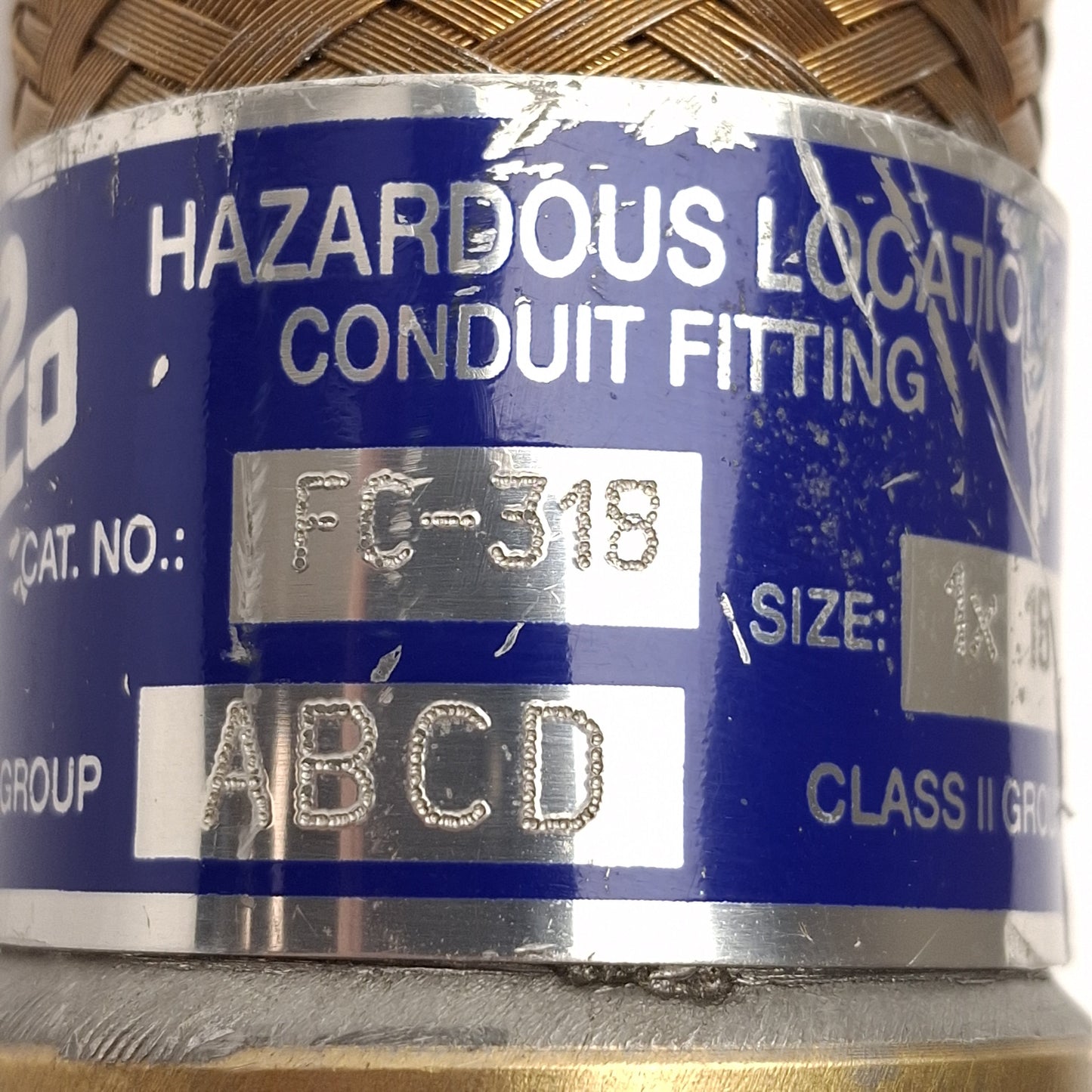Used Peco FC-318 Explosion Proof Flexible Coupling, 1in NPT, 18in Flex, 21.5in Long