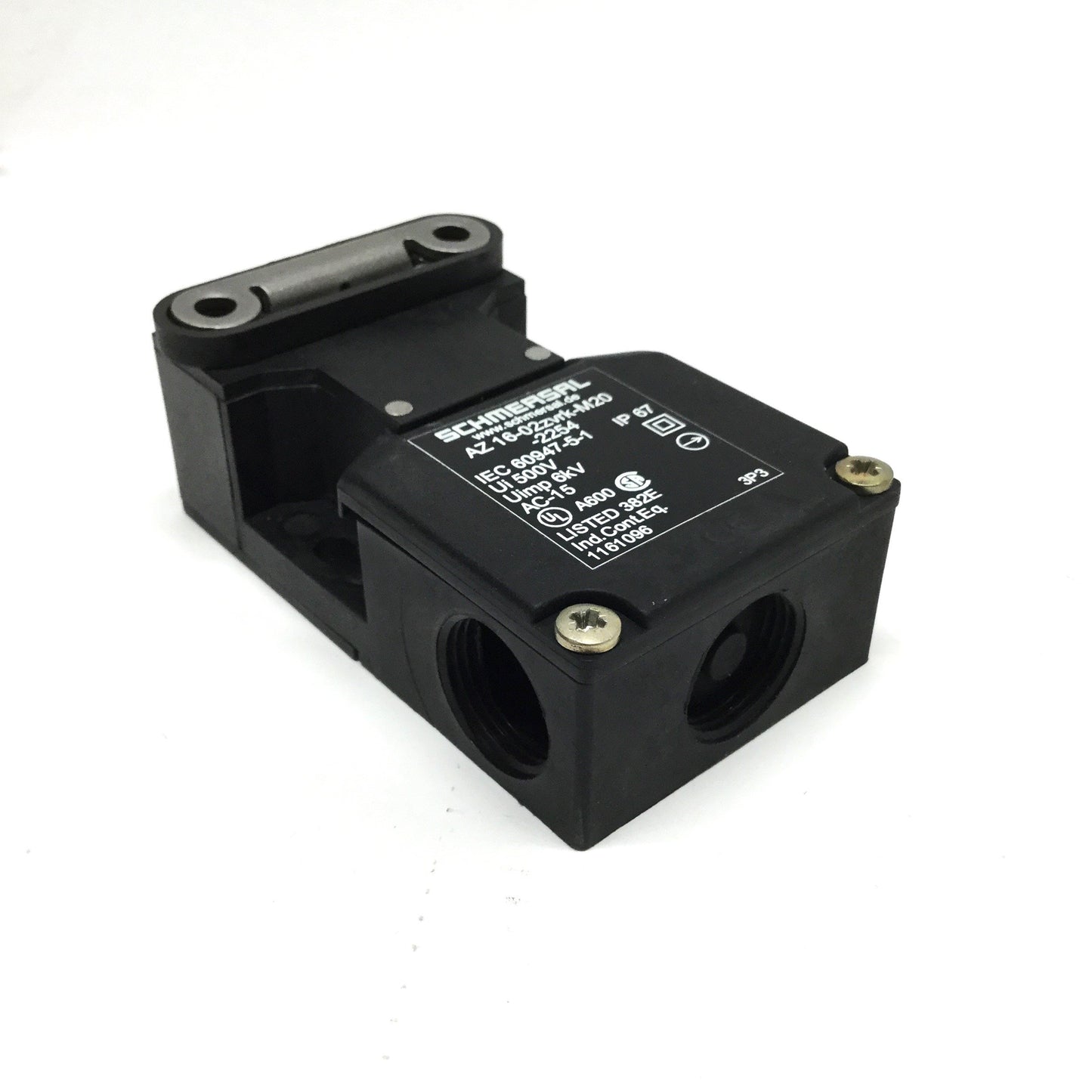 Used Schmersal AZ 16-02zvrk-M20-2254 Safety Interlock Door Switch w/Key, 230VAC/4A