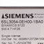 Used Siemens 6SL3054-0EH00-1BA0 Simatics S120 Single License CompactFlash Card SW 4.7