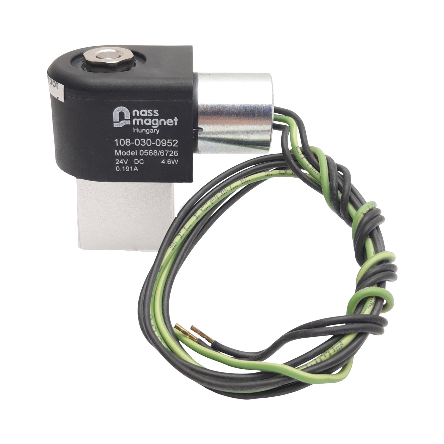 New Nass Magnet 108-030-0952 Solenoid Coil w/Stc Valve 115psi, 1/4in NPT, 24VDC Coil