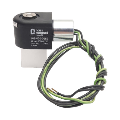 New Nass Magnet 108-030-0952 Solenoid Coil w/Stc Valve 115psi, 1/4in NPT, 24VDC Coil