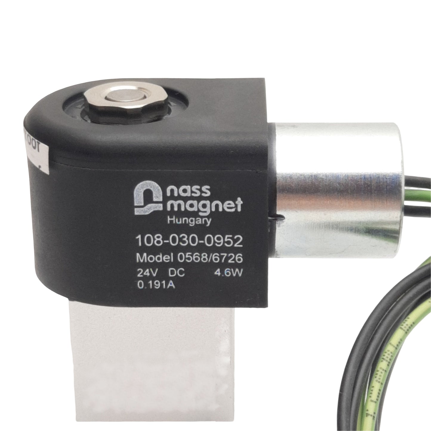 New Nass Magnet 108-030-0952 Solenoid Coil w/Stc Valve 115psi, 1/4in NPT, 24VDC Coil