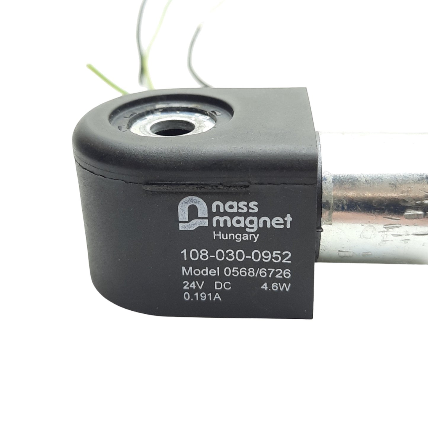 Used Nass Magnet 108-030-0952 System 8 Solenoid Coil, 24VDC Coil, 1/2 in NPT
