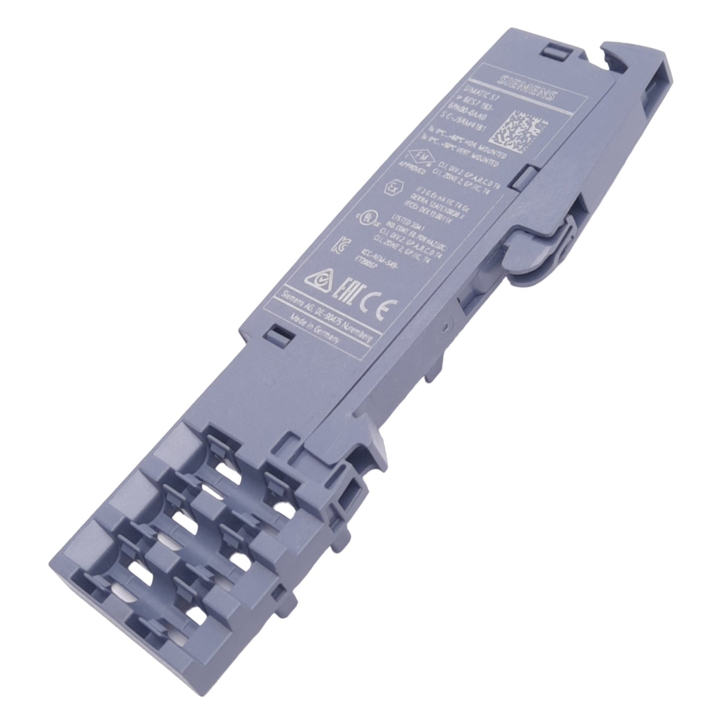 Used Siemens 6ES7193-6PA00-0AA0 Right End Cap Module for SIMATIC S7 PLC, DIN Rail