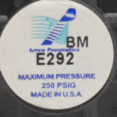 Used Arrow Pneumatics E292 Mini Relief Valve, 4x 1/4in NPT Female, 150psi, 0.1-23scfm