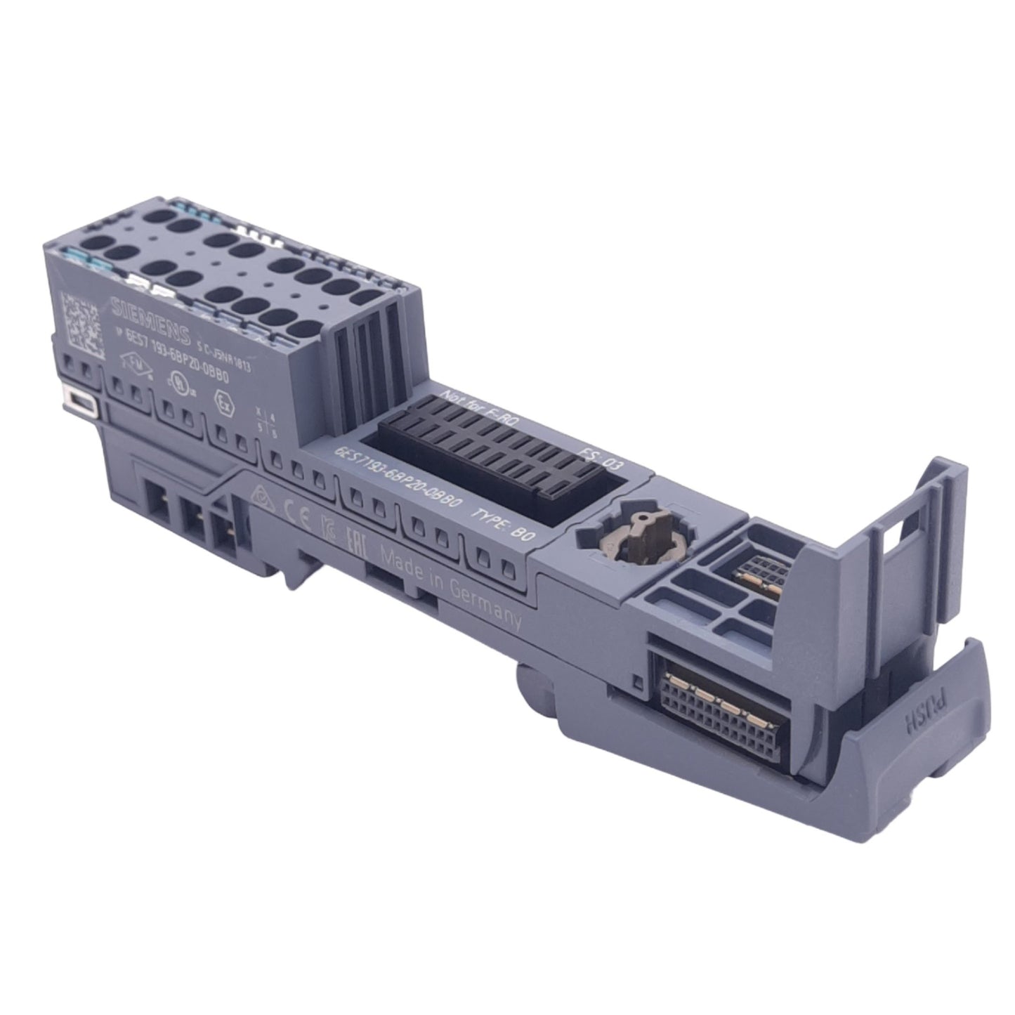 Used Siemens 6ES7193-6BP20-0BB0 Base Unit Module for SIMATIC ET 200SP, 24VDC/230VAC