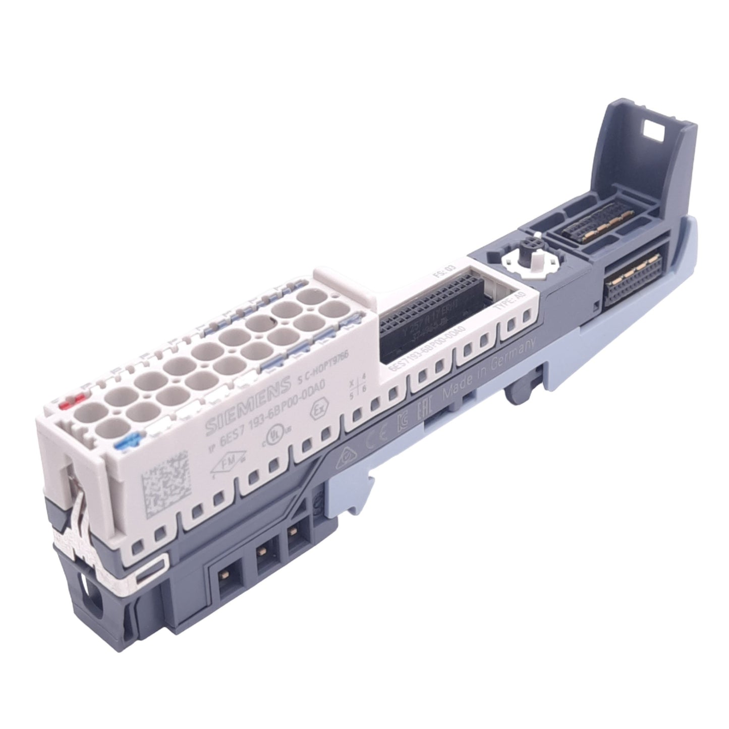 Used Siemens 6ES7193-6BP00-0DA0 Base Unit Module for SIMATIC ET 200SP, 24VDC, 10A