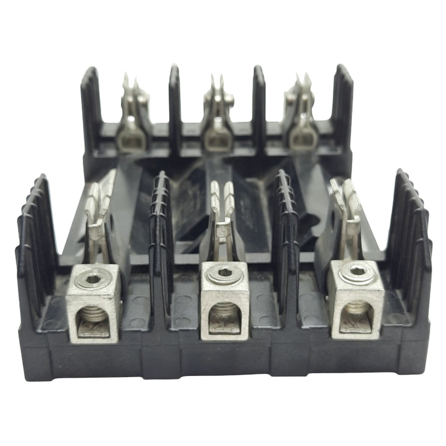 Used Bussmann R25100-3CR Fuse Block, 250VAC/VDC, 100A, Class R Fuse, 3 Poles