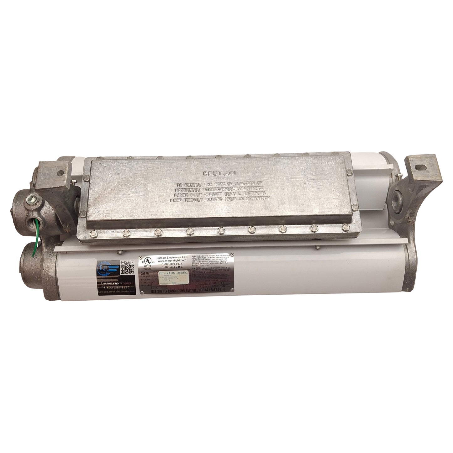 Used Larson EPL-24-2L-T8-SFC Explosion Proof Fluorescent Light Fixture, 120-277VAC