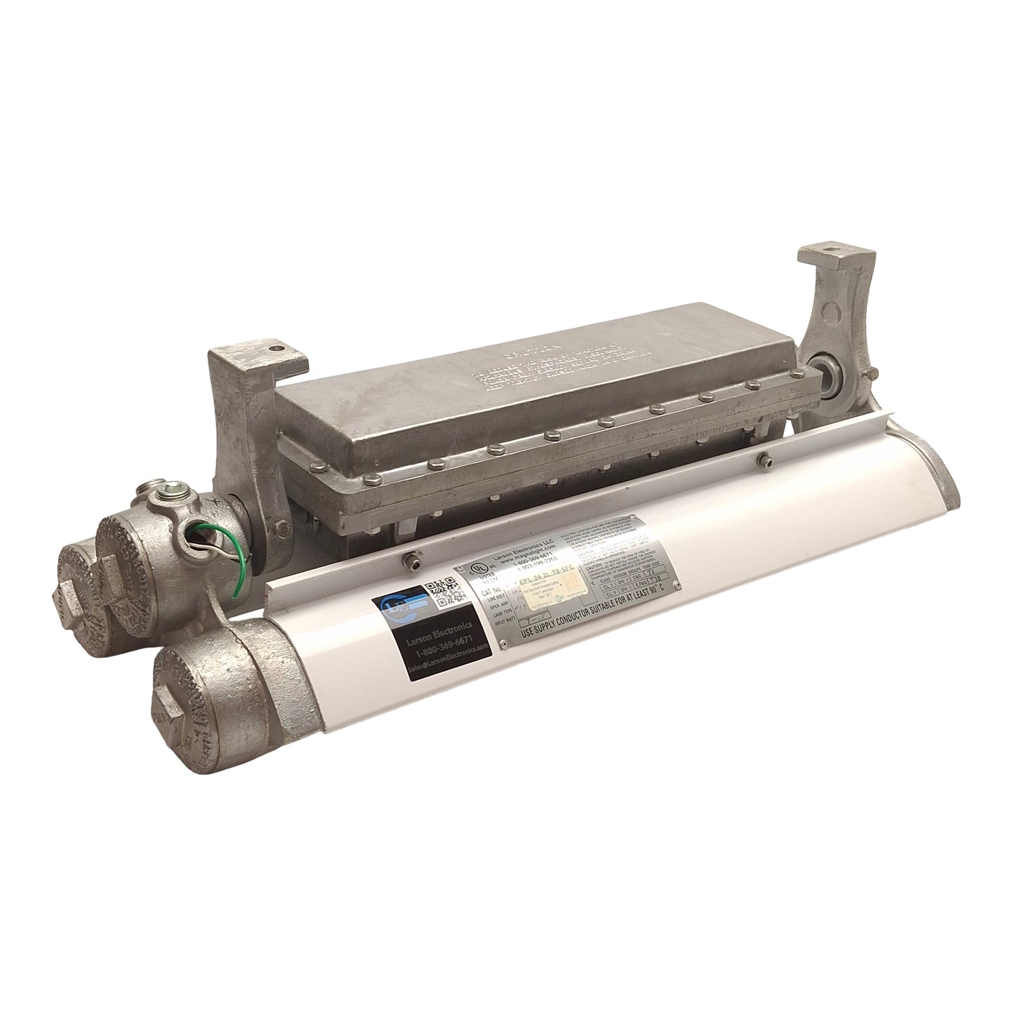 Used Larson EPL-24-2L-T8-SFC Explosion Proof Fluorescent Light Fixture, 120-277VAC