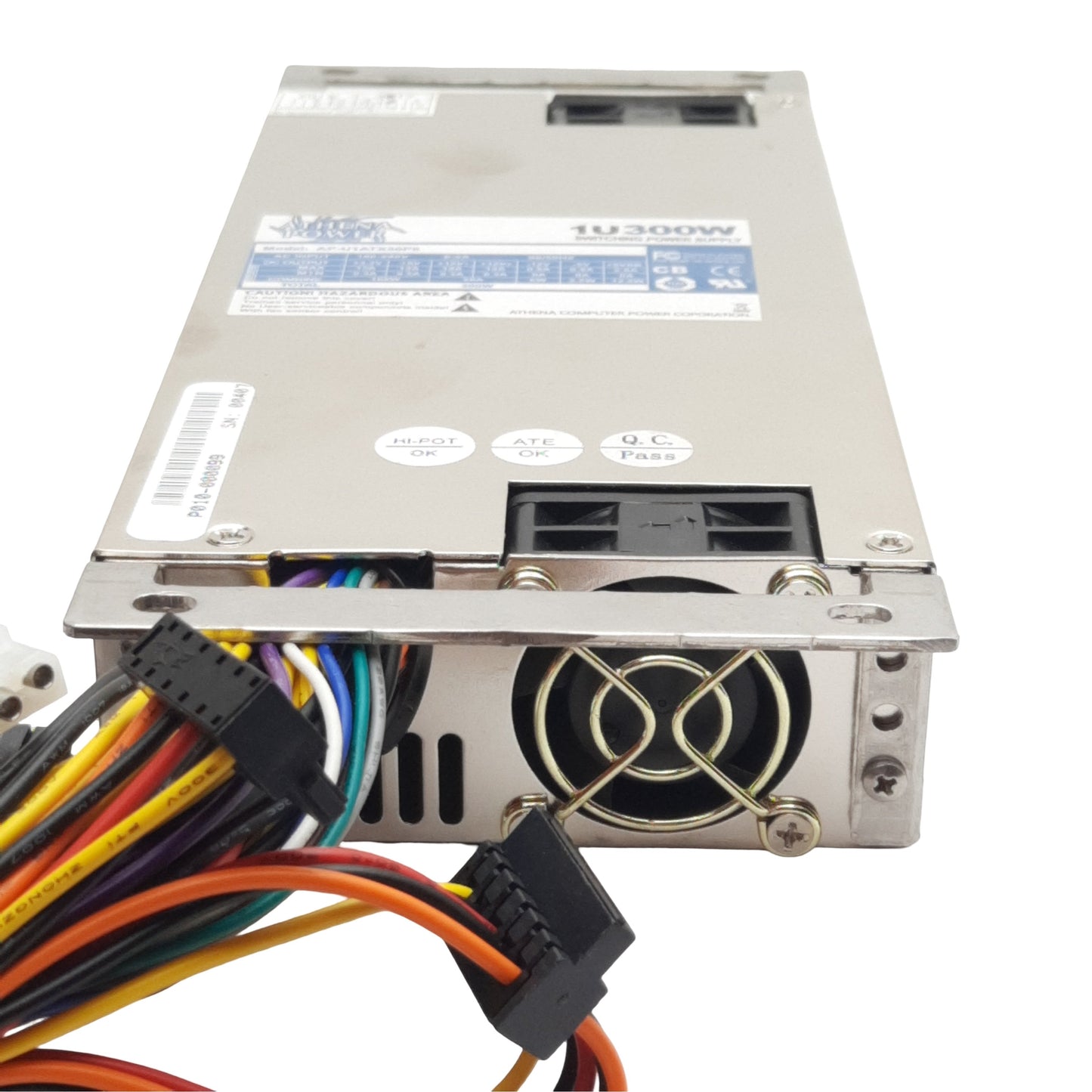 Used Athena Power AP-U1ATX30P8 1U300W Switching Power Supply, 88-264VAC In, 300W Out