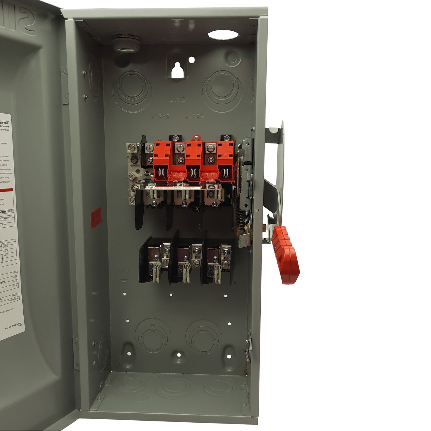 Used Siemens HF323N Heavy Duty Fusible Safety Switch, 3-Pole 3PH, 100A 240VAC/250VDC