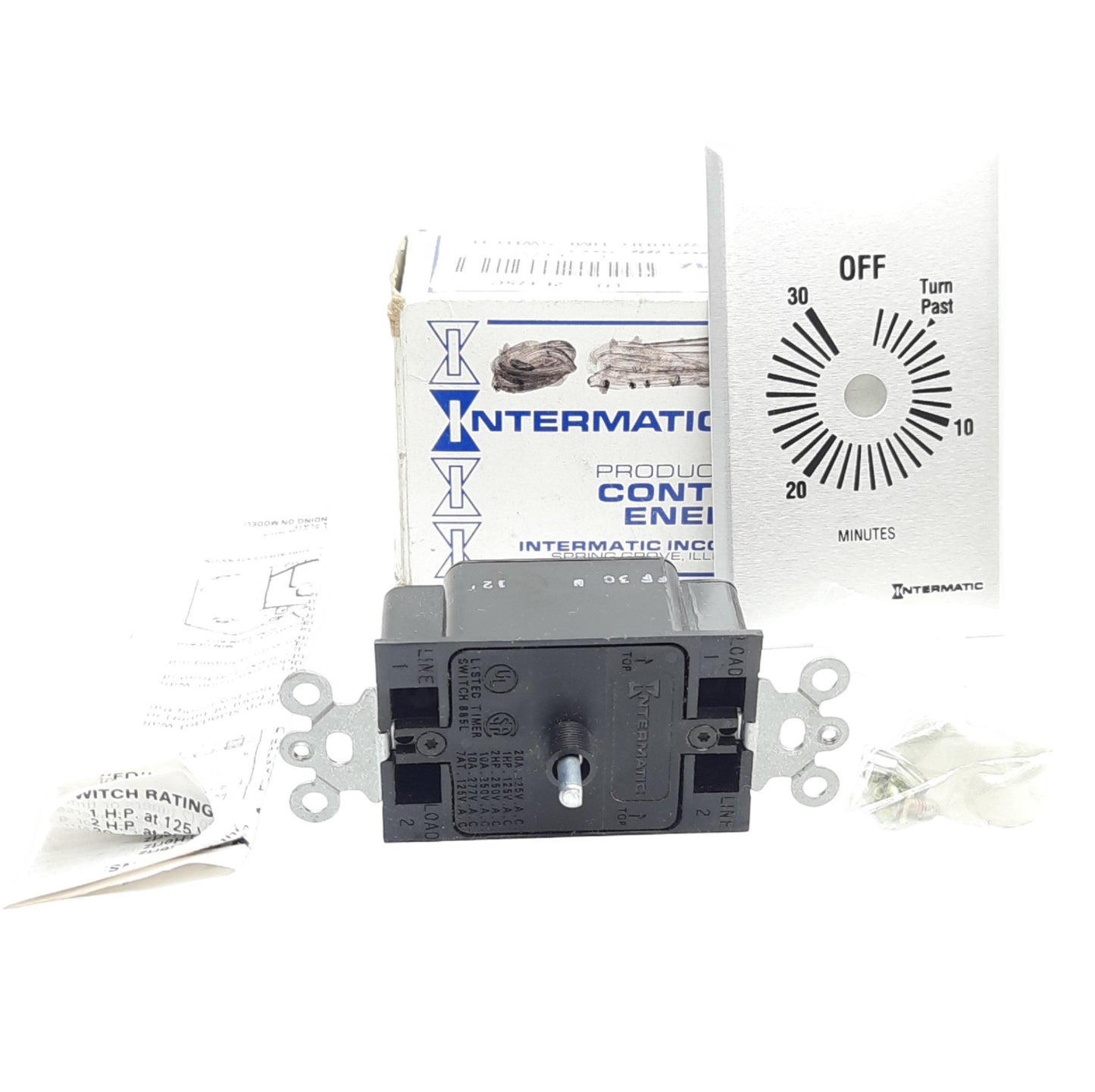 New Intermatic FF30M Spring Wound Time Switch, 20 Amp, 120-277 VAC, 50/60 HZ