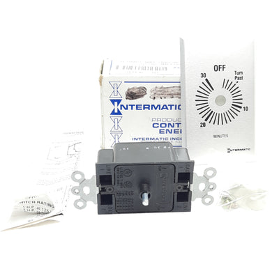 New Intermatic FF30M Spring Wound Time Switch, 20 Amp, 120-277 VAC, 50/60 HZ
