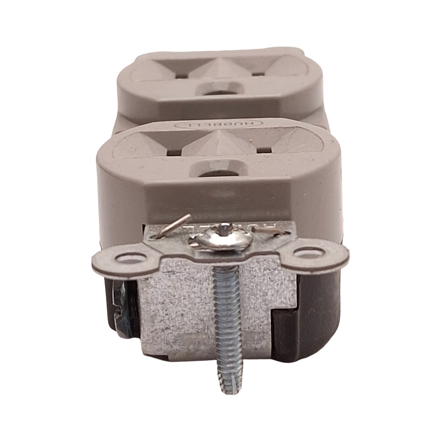 Used Lot of 4 Hubbell W-C-596G Straight Blade Duplex Receptacle, 15A 125V, NEMA 5-15R