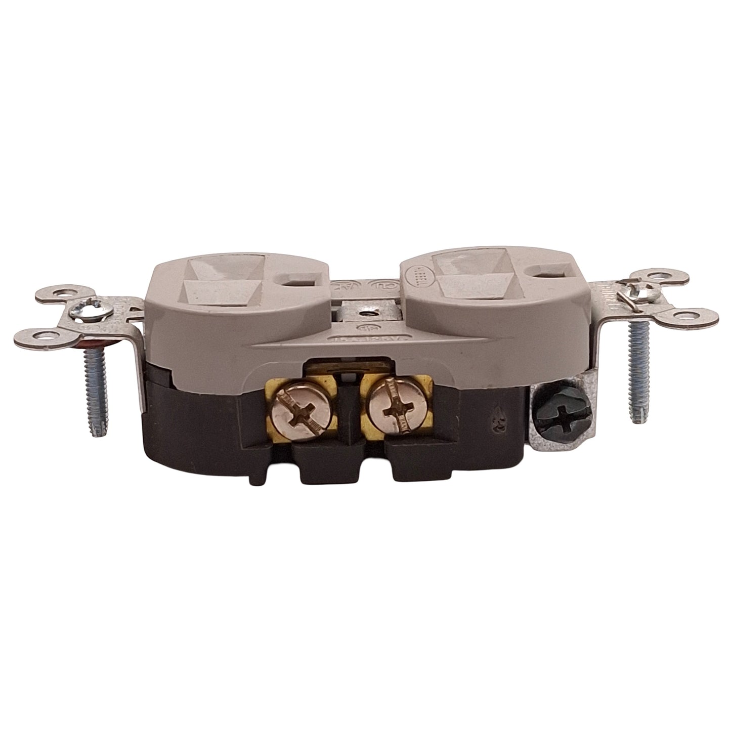 Used Lot of 4 Hubbell W-C-596G Straight Blade Duplex Receptacle, 15A 125V, NEMA 5-15R