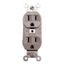 Used Lot of 4 Hubbell W-C-596G Straight Blade Duplex Receptacle, 15A 125V, NEMA 5-15R