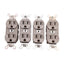 Used Lot of 4 Hubbell W-C-596G Straight Blade Duplex Receptacle, 15A 125V, NEMA 5-15R
