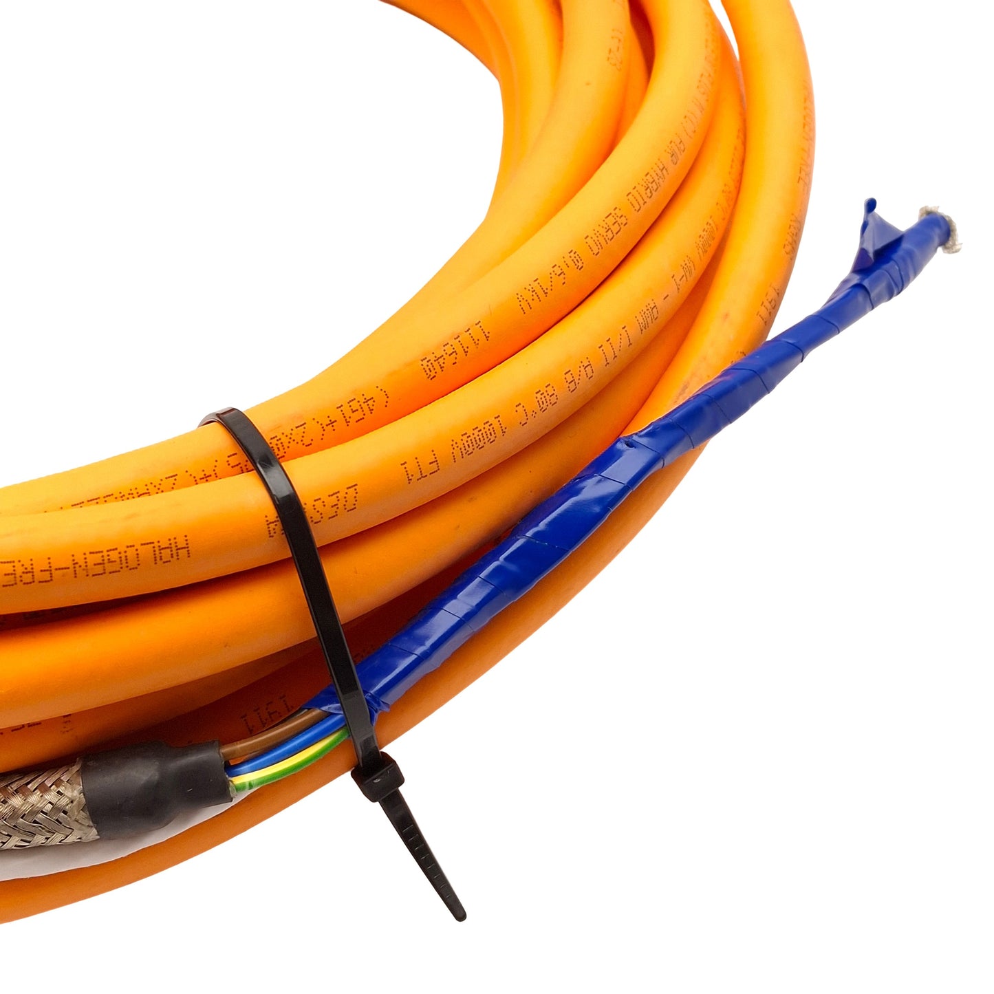 Used Allen Bradley 2090-CSWM1DF-18AF10 Kinetix Single Motor Power Cable, 30ft *Cut*