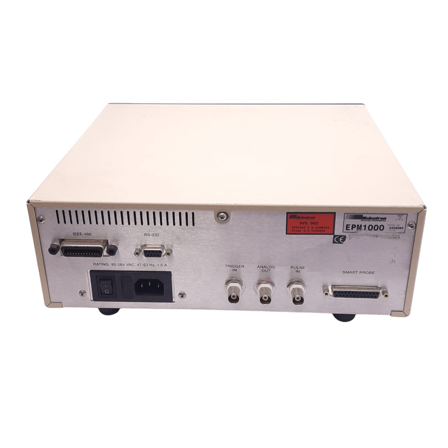 Used Molectron EPM1000 Laser Energy Joulemeter, 1pJ-10J, 1mW-10kW, 12-bit, 90-264VAC