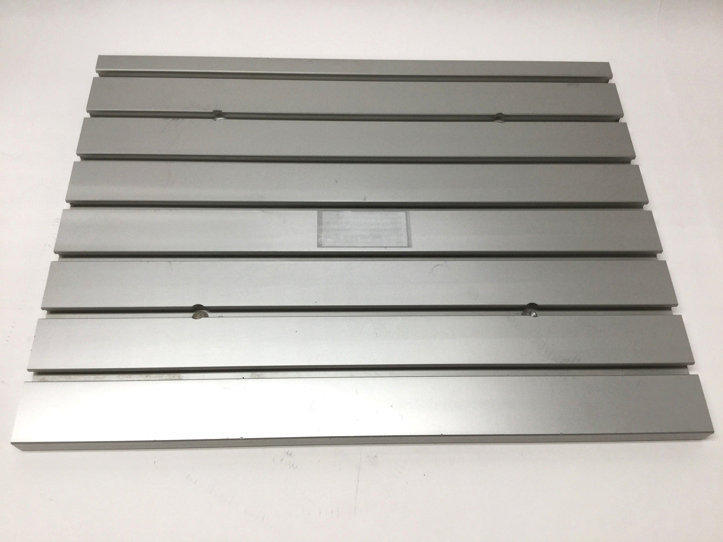 Used Isel PT50 Aluminum Extrusion Double-Sided T-Slot Fixture Plate 375mm W x 500mm L