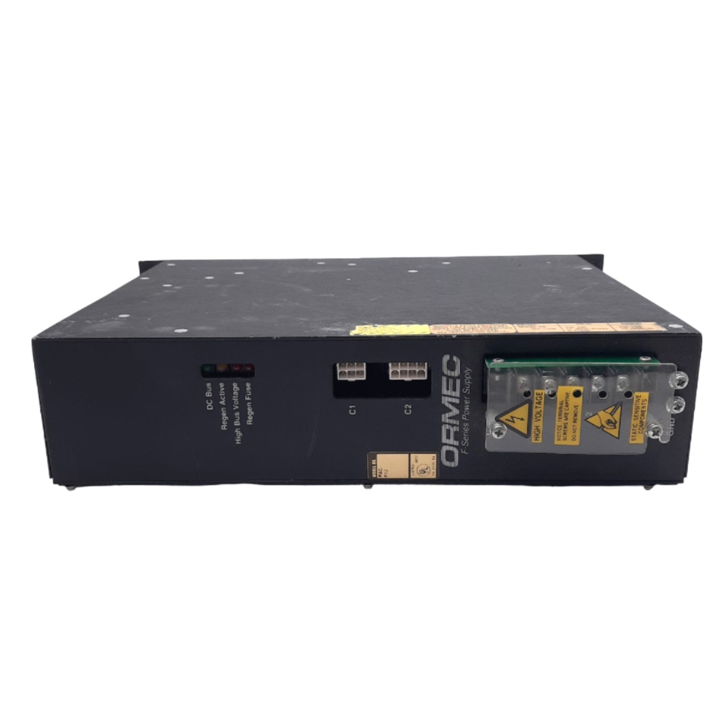 Used Ormec PAC-F12 Power Supply for Servodrive, 230VAC In, 325VDC Bus, +-18VDC Logic