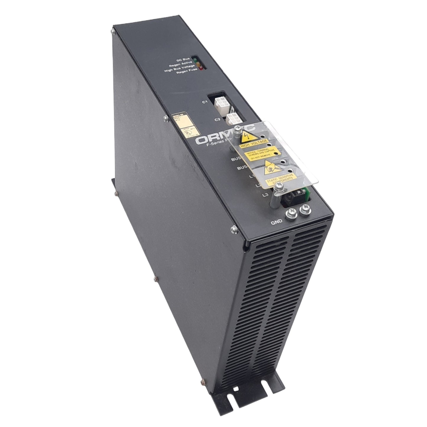 Used Ormec PAC-F12 Power Supply for Servodrive, 230VAC In, 325VDC Bus, +-18VDC Logic
