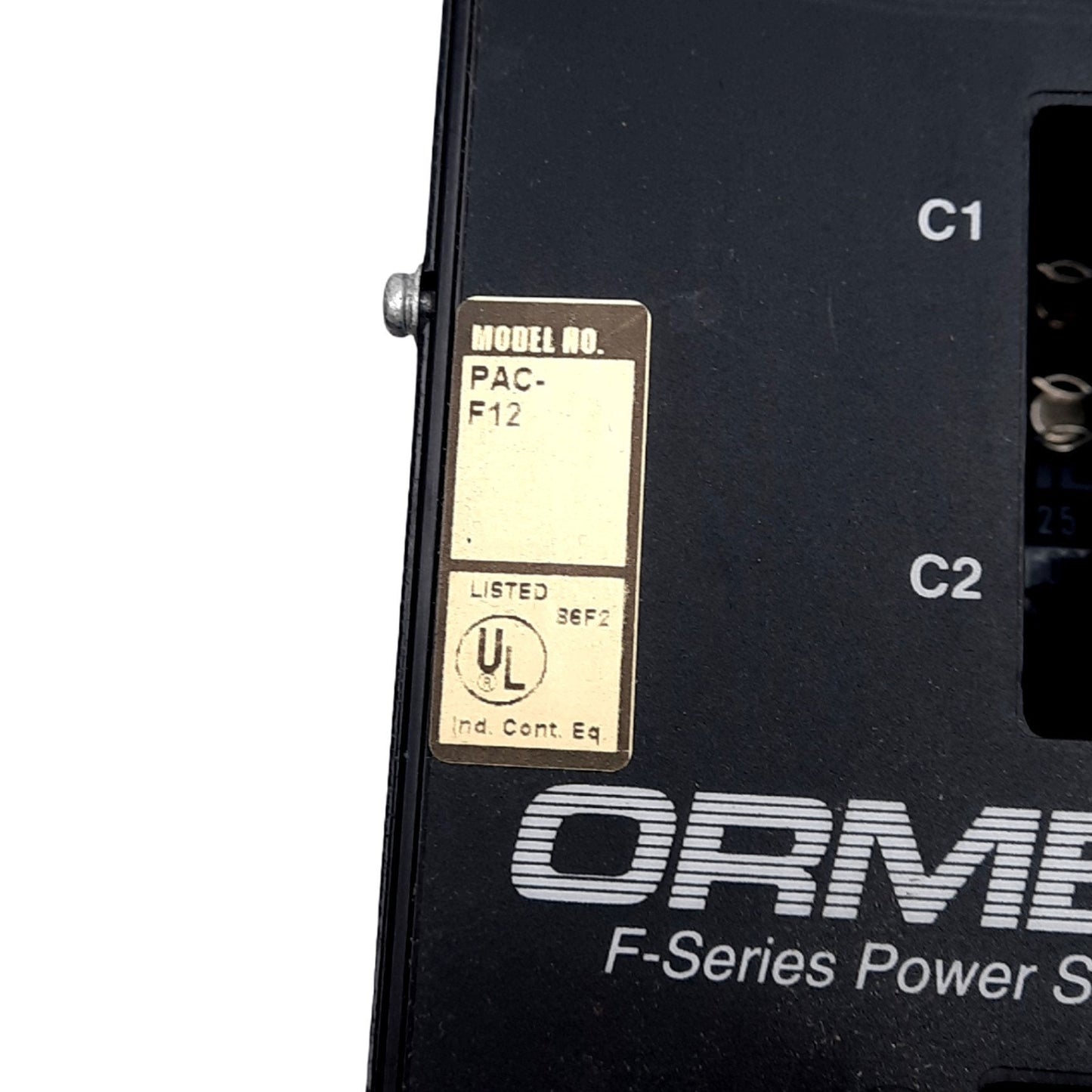 Used Ormec PAC-F12 Power Supply for Servodrive, 230VAC In, 325VDC Bus, +-18VDC Logic