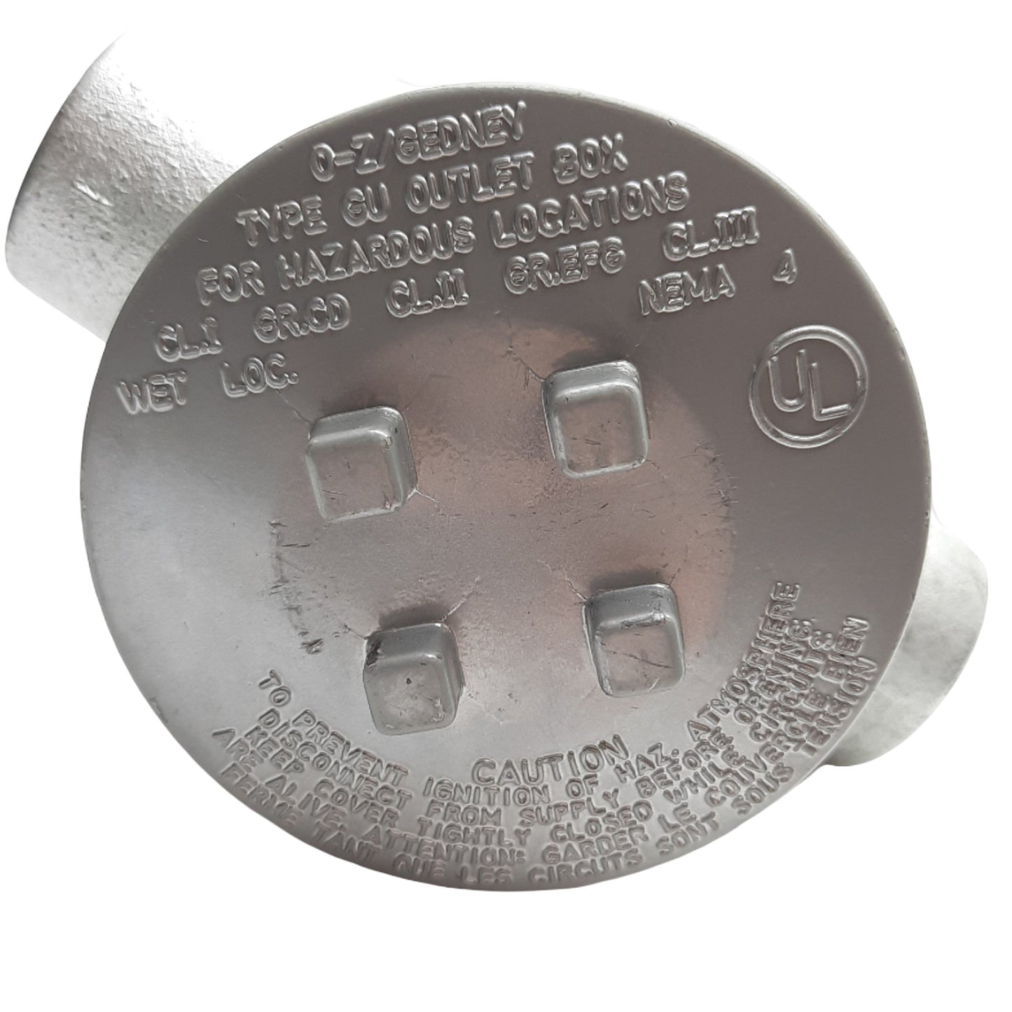 Used 0-Z Gedney GUAC/GUJC-100 Outlet Body Box, 1 Inch NPT Thread, 76.20 mm opening